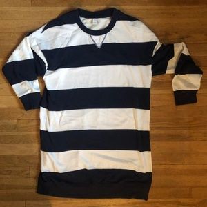 Old Navy Striped Sweatshirt Dress